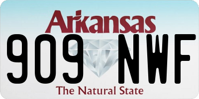 AR license plate 909NWF