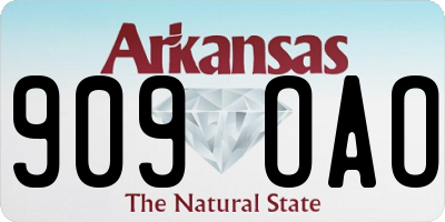 AR license plate 909OAO