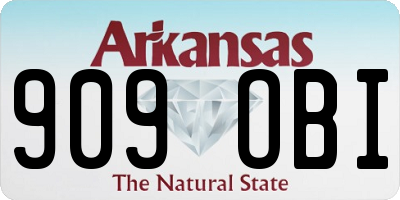 AR license plate 909OBI