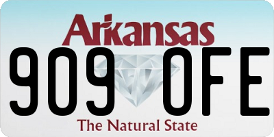 AR license plate 909OFE