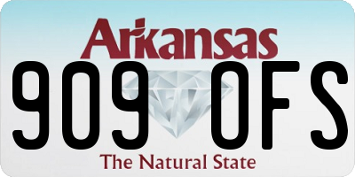 AR license plate 909OFS
