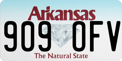 AR license plate 909OFV