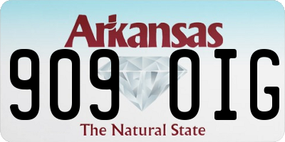 AR license plate 909OIG