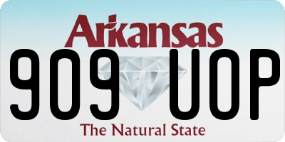 AR license plate 909UOP