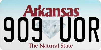 AR license plate 909UOR