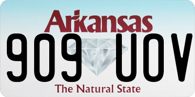 AR license plate 909UOV