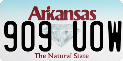AR license plate 909UOW