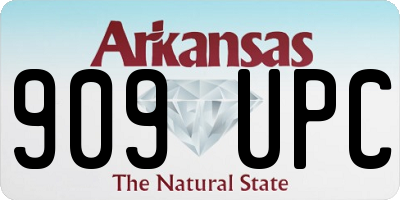 AR license plate 909UPC
