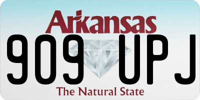 AR license plate 909UPJ