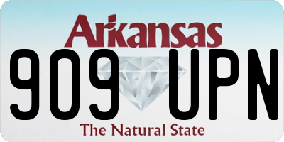 AR license plate 909UPN
