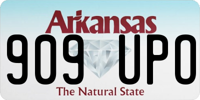 AR license plate 909UPO