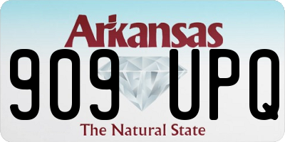 AR license plate 909UPQ