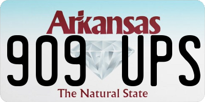 AR license plate 909UPS