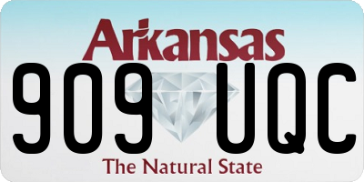 AR license plate 909UQC