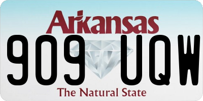 AR license plate 909UQW