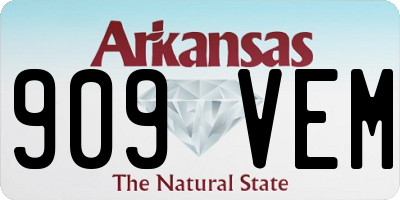 AR license plate 909VEM