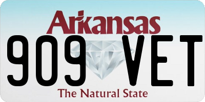 AR license plate 909VET