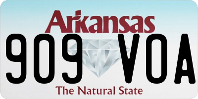 AR license plate 909VOA