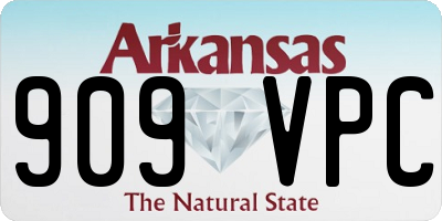 AR license plate 909VPC