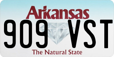 AR license plate 909VST
