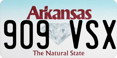 AR license plate 909VSX