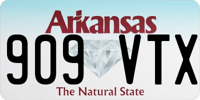 AR license plate 909VTX