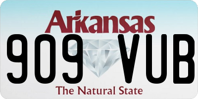 AR license plate 909VUB