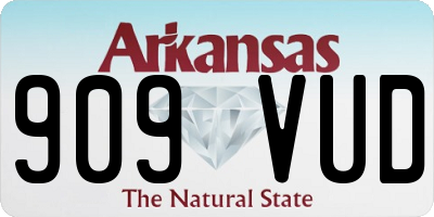 AR license plate 909VUD