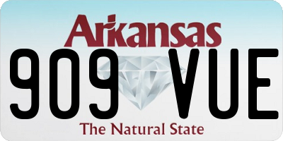 AR license plate 909VUE