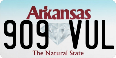 AR license plate 909VUL