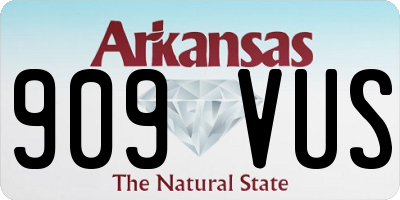 AR license plate 909VUS