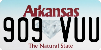 AR license plate 909VUU