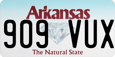 AR license plate 909VUX