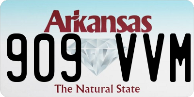 AR license plate 909VVM