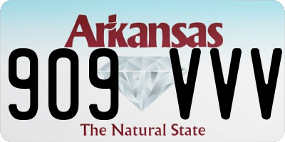 AR license plate 909VVV