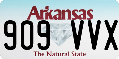 AR license plate 909VVX