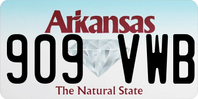 AR license plate 909VWB