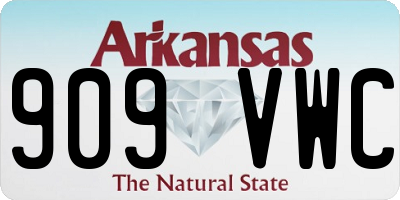 AR license plate 909VWC