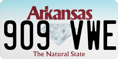 AR license plate 909VWE