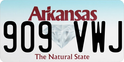 AR license plate 909VWJ