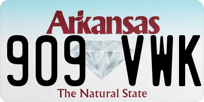 AR license plate 909VWK
