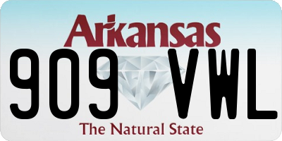 AR license plate 909VWL