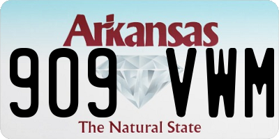 AR license plate 909VWM