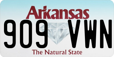 AR license plate 909VWN