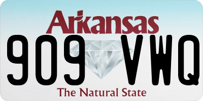 AR license plate 909VWQ