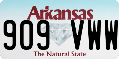 AR license plate 909VWW