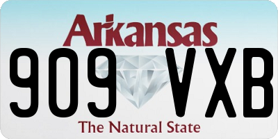 AR license plate 909VXB