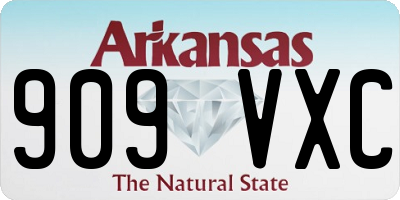 AR license plate 909VXC