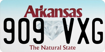 AR license plate 909VXG