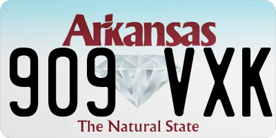 AR license plate 909VXK
